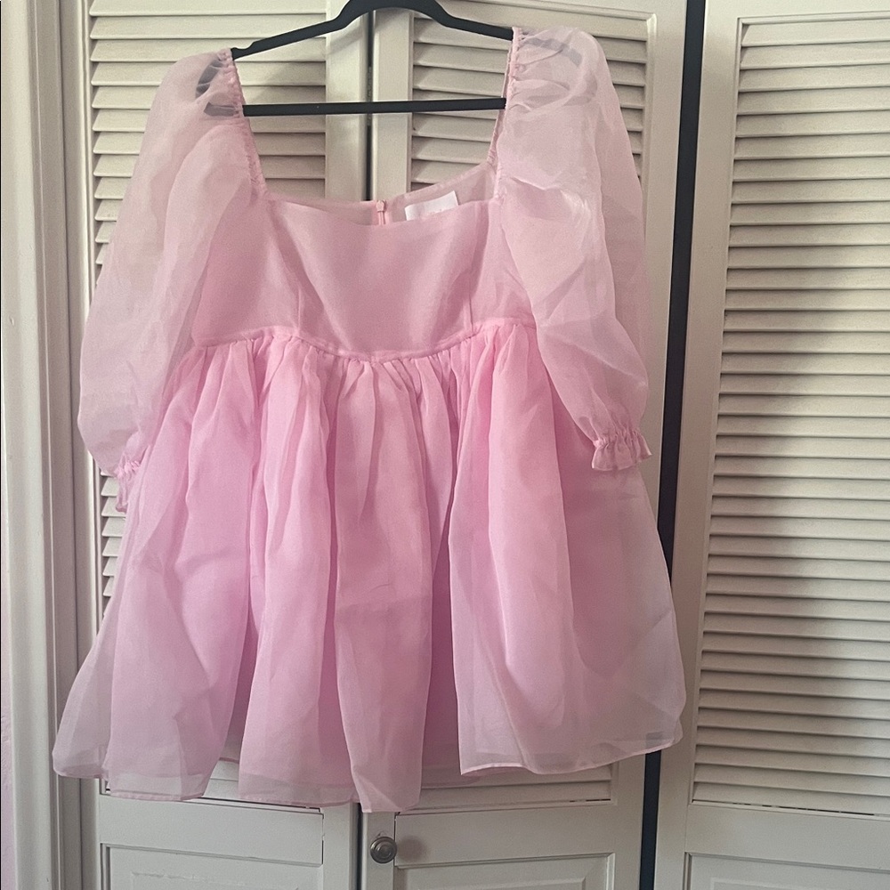 Selkie Light Pink Sheer Dress